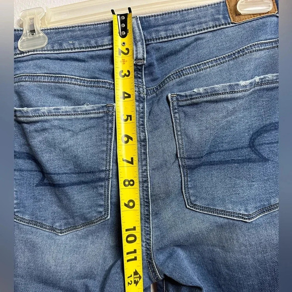 American Eagle Women Super Hi-rise Jegging Jeans Super Stretch Blue Size 6 R - Picture 7 of 13